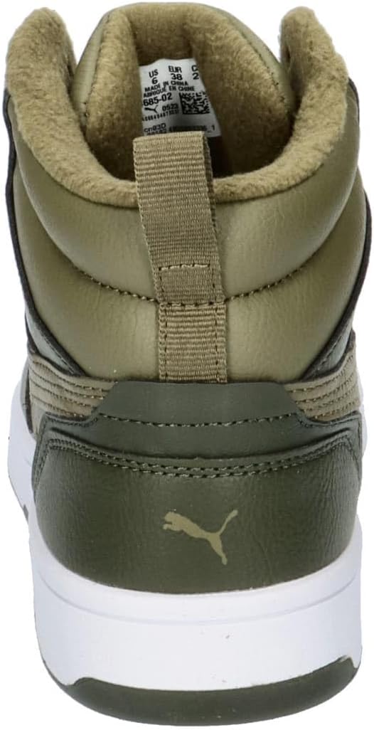 PUMA Unisex Kinder Rebound V6 Mid WTR Jr Sneaker 36 EU Alpine Snow Sand Dune Puma Weiss, 36 EU Alpin
