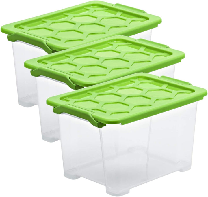 Rotho Evo Safe Keeping 3er-Set Aufbewahrungsbox Deckel, lebensmittelechter Kunststoff (PP) BPA-frei,