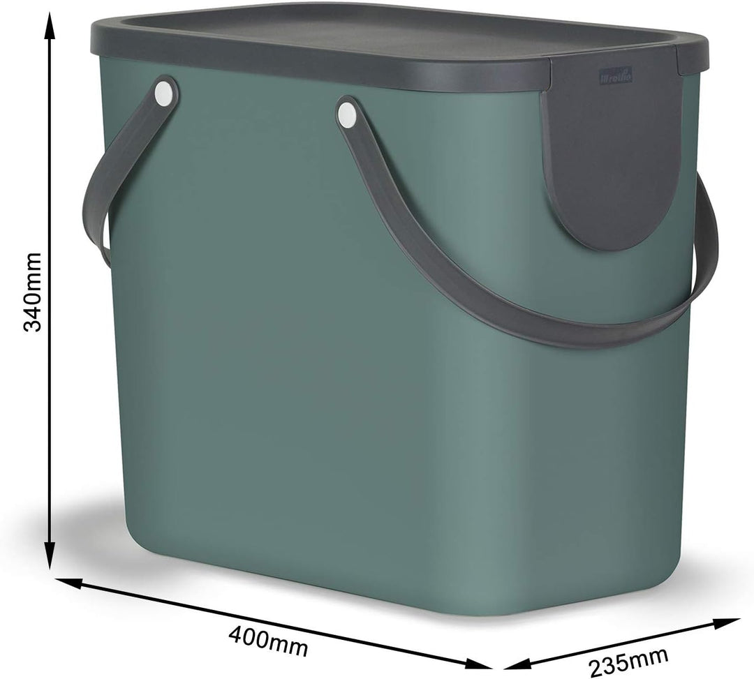 Rotho Albula 4er-Set Mültrennungssystem 2x25l + 2x40l für die Küche, Kunststoff (PP) BPA-frei, mehrf