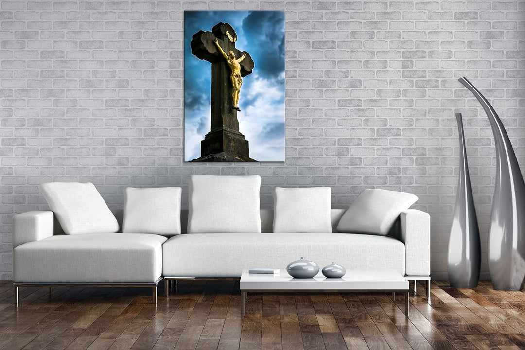 deyoli christliche Jesus Gedenkstätte Format: 100x70 als Leinwandbild, Motiv fertig gerahmt auf Echt