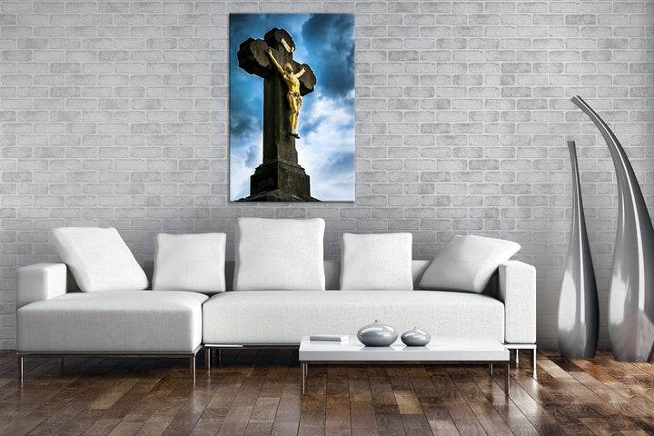 deyoli christliche Jesus Gedenkstätte Format: 100x70 als Leinwandbild, Motiv fertig gerahmt auf Echt