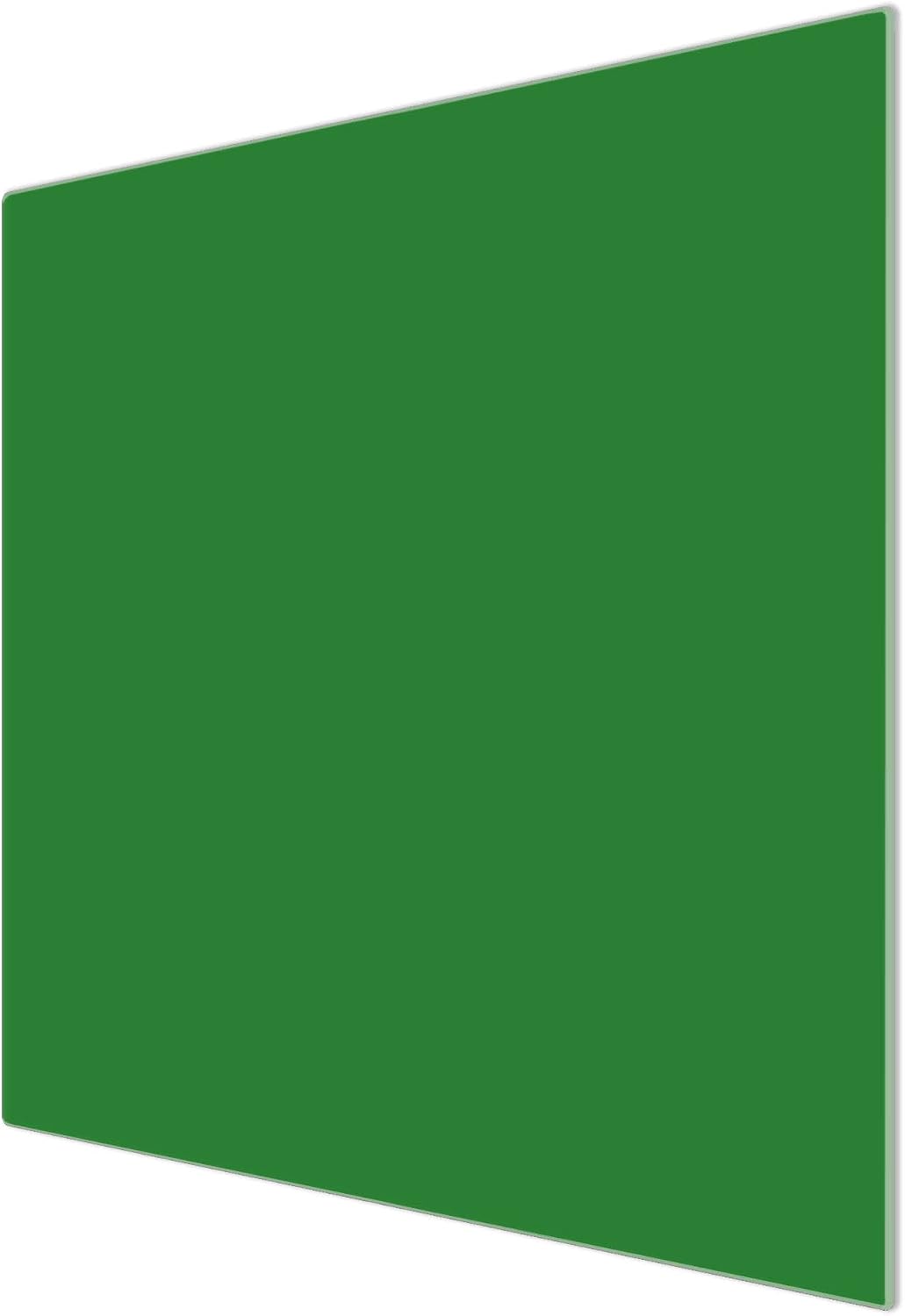 banjado® Herdabdeckplatte Glas 1-teilig 60x52 cm/Schneidebrett Herdabdeckung mit Motiv Grün/Herdabde