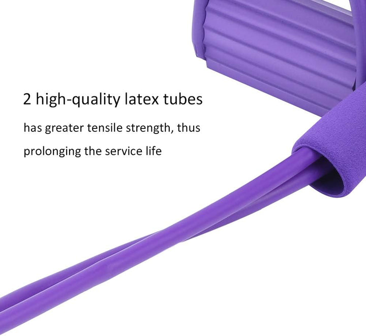 Keenso 2 Schlauch Fusspedal Zugseil, Pedal Widerstandsband Elastic Leg Puller Sit-Up Bauch Fitness T