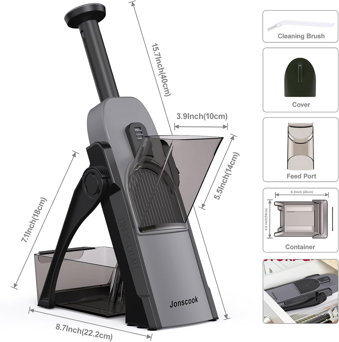 Safe Veggie Chopper Gemüseschneider, Pommes Frittierschneider, Zwiebelhacker, Gemüsehobel, multifunk