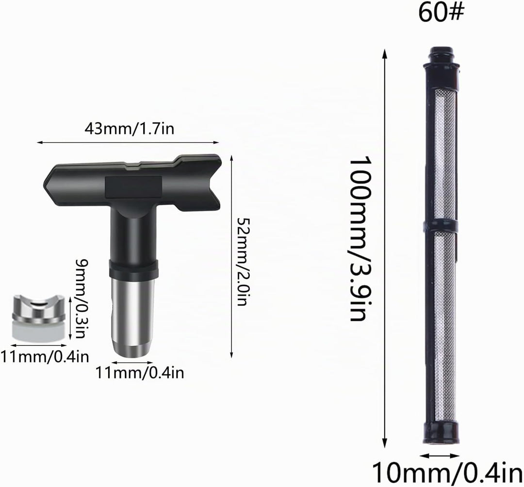 Airless Düse mit Spitzendichtung, Reversible Sprühspitzen, Düsenspitzen für Airless-Farbspritzgeräte