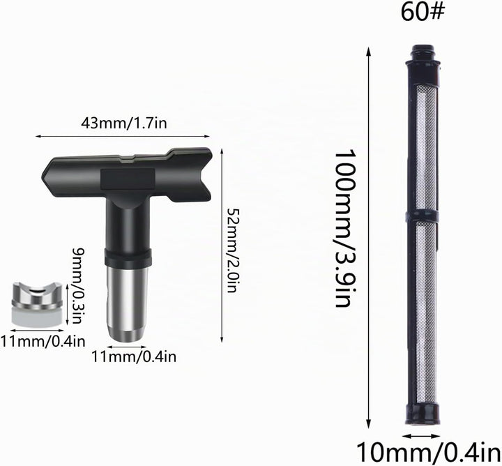 Airless Düse mit Spitzendichtung, Reversible Sprühspitzen, Düsenspitzen für Airless-Farbspritzgeräte