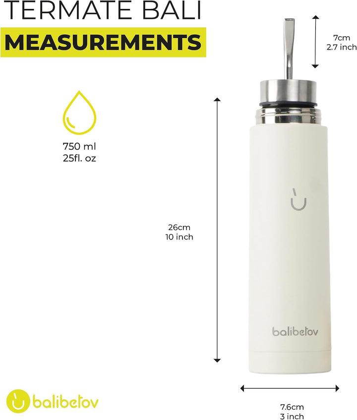 BALIBETOV 750 ml Selbstbedienende Yerba Mate Flasche – Auto-Cebante Mate-Becher – Doppelwandig Vakuu