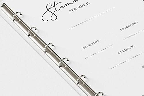 Stammbuch der Familie - Familienstammbuch Hochzeit Standesamt - Watercolor Serie - Hardcover 16x21cm