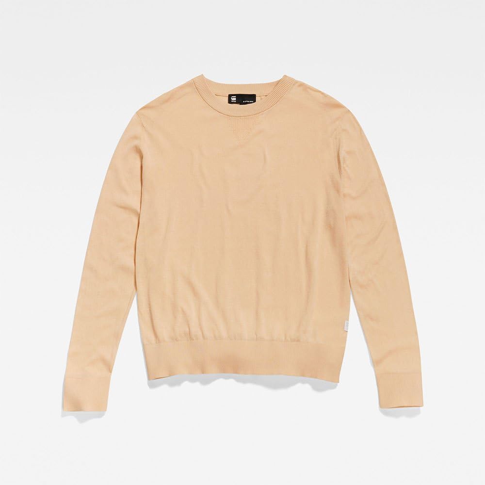 G-STAR RAW Damen Core Round Neck Strickpullover Knits XS Beige (Ivory Cream D21960-d166-d761), XS Be