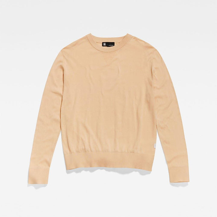 G-STAR RAW Damen Core Round Neck Strickpullover Knits XS Beige (Ivory Cream D21960-d166-d761), XS Be