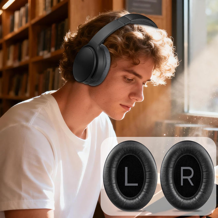 SOULWIT Lammfell Ersatzpolster Ersatz Ohrpolster für Bose QuietComfort 45 (QC45)/QuietComfort SE (QC