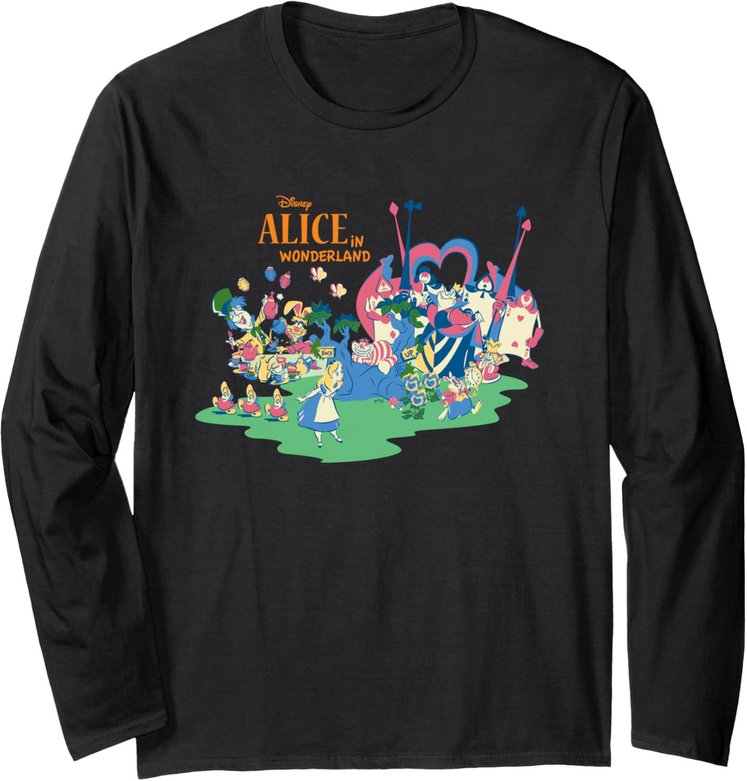 Disney Alice in Wonderland Characters Langarmshirt