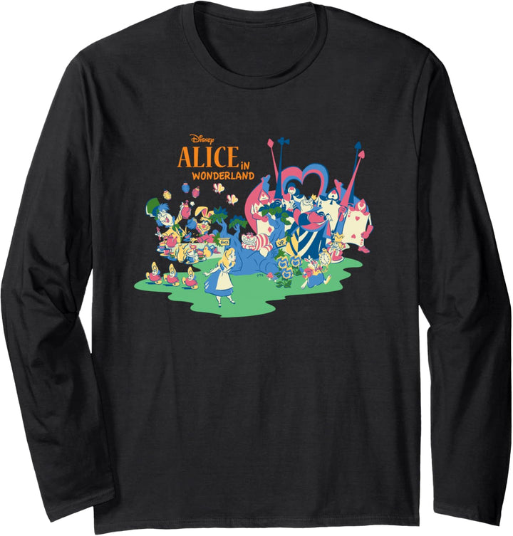 Disney Alice in Wonderland Characters Langarmshirt