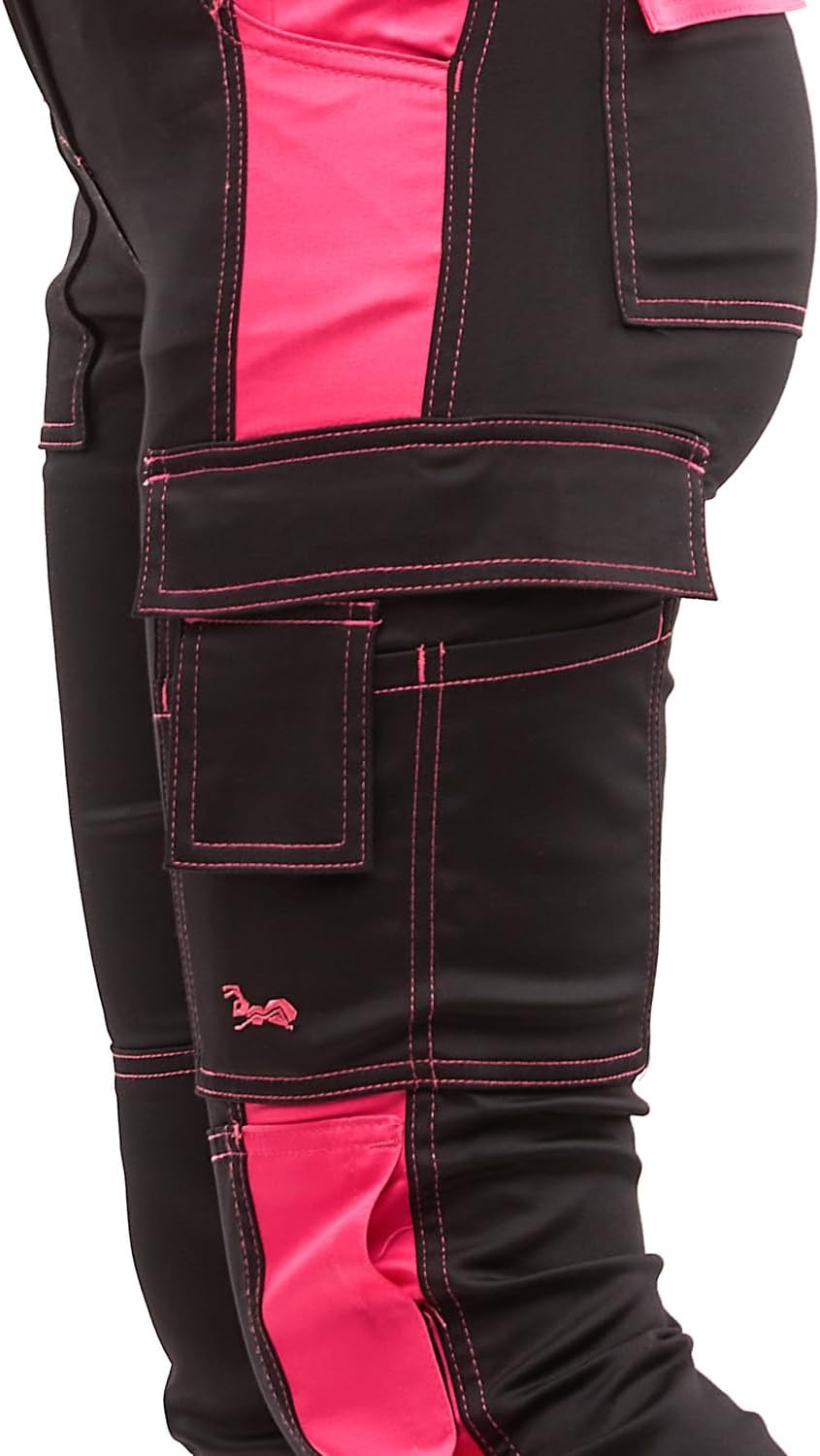 strongAnt Latzhose Damen stretch Arbeitshose für Frauen mit Kniepolstertaschen Baumwolle Cargo Hose