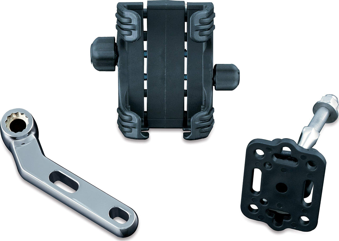 Kuryakyn 1788 Motorrad Zubehör: Kupplung/Bremsstange Mount Tech-Connect Cradle GPS Gerät/Handyhalter