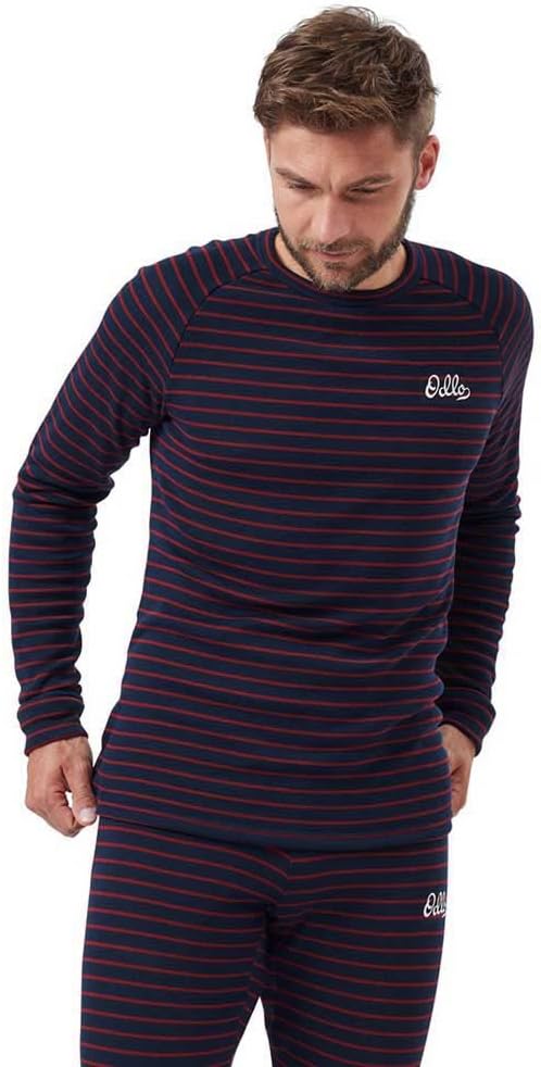 Odlo Herren Active Warm Originals Eco_159272 Funktionsunterwäsche Langarm Shirt L Dark Sapphire - Su