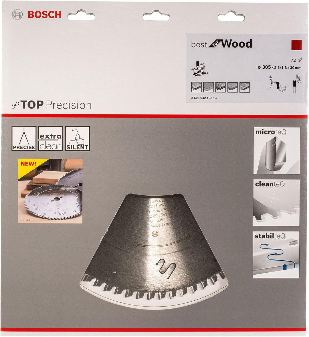 Bosch 2608642103 Kreissägeblatt Best for Wood 305 x 30 x 2.3 mm Z72WZ