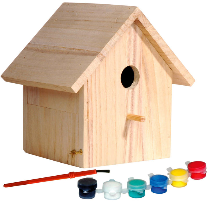 dobar® 22368FSC Nistkasten Bastel-Set - Nistkasten zum Selberbauen und Bemalen - Nisthilfe Bausatz f
