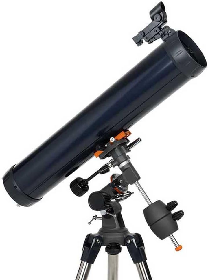 Celestron 31035 AstroMaster 76EQ Newtonsches Spiegelteleskop - mit Zwei Okularen, höheneinstellbarem