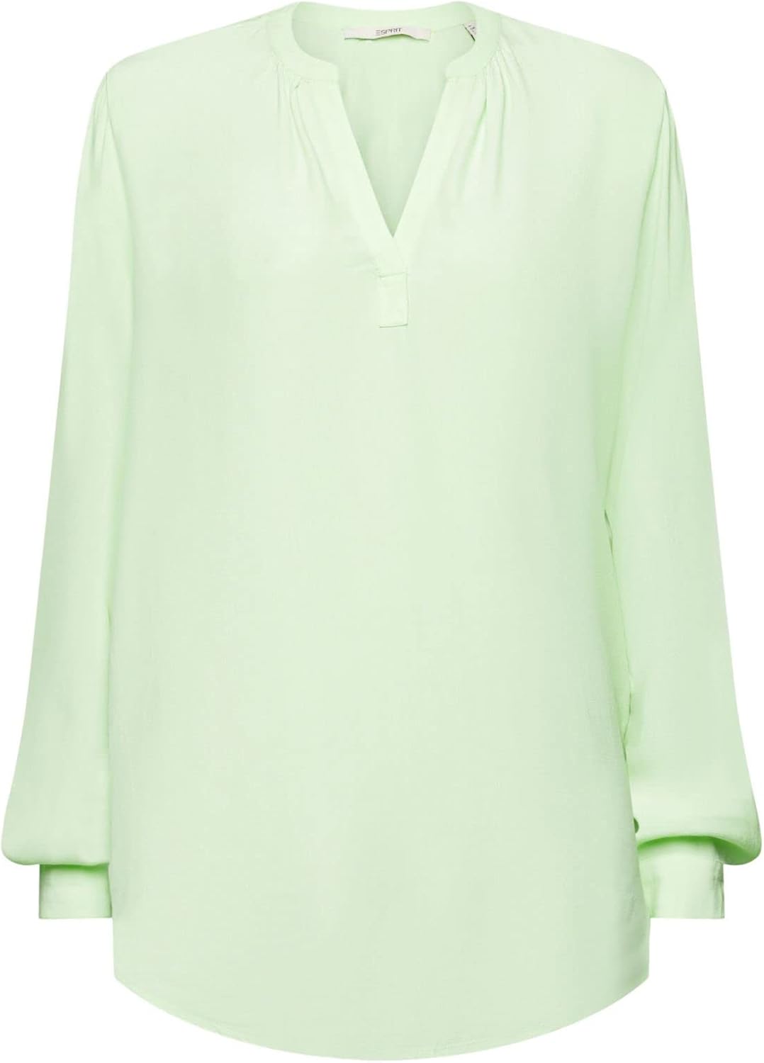 ESPRIT Crêpe-Bluse mit Schlitz am Ausschnitt