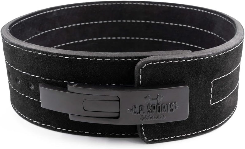 C.P.Sports Profi-Powerlifting-Gürtel T9 - Kraftdreikampf Gürtel, Heavy Duty Pwer Belt, KDK L Schwarz