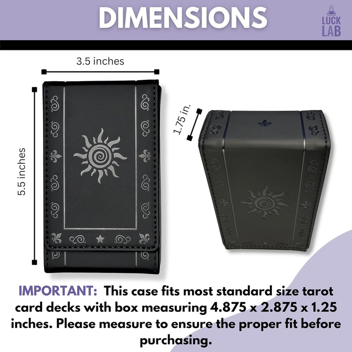 Luck Lab Tarot-Kartenetui aus Leder, für die meisten Tarotkarten in Standardgrösse (passend für Deck