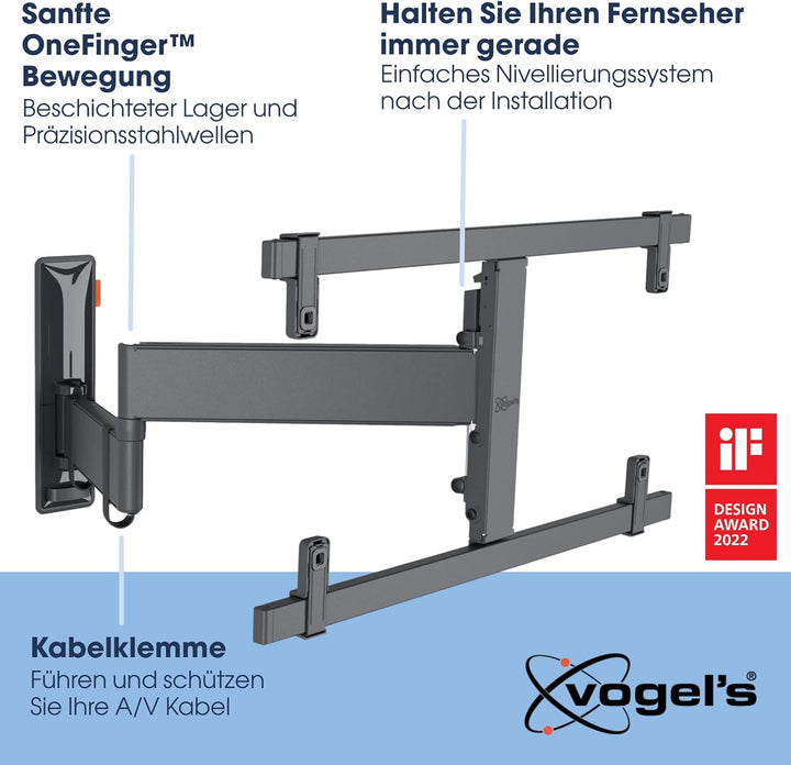 Vogel's Comfort TVM 3665 Hochwertige Schwenkbare OLED TV-Wandhalterung für 40-77 Zoll Fernseher | Bi