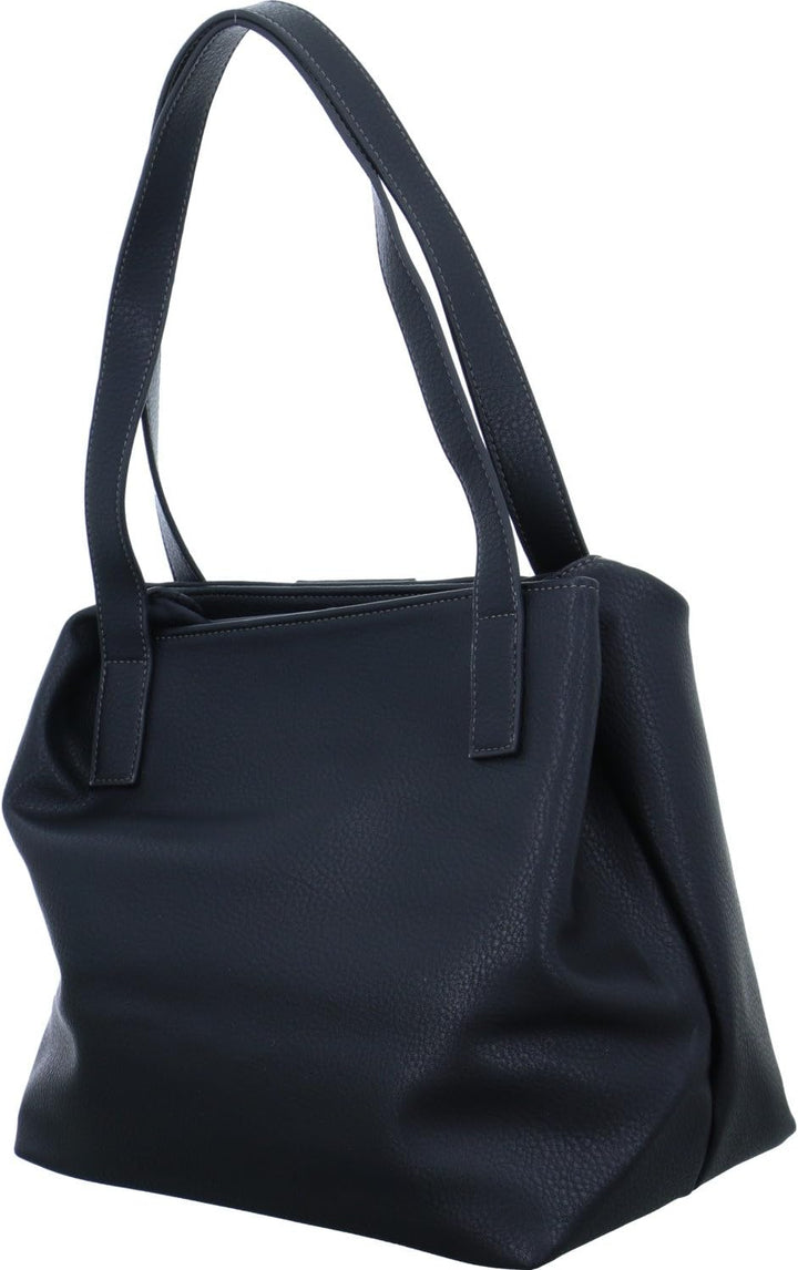 TOM TAILOR bags Miri Zip Damen Shopper Umhängetasche Reissverschluss Schwarz, Schwarz