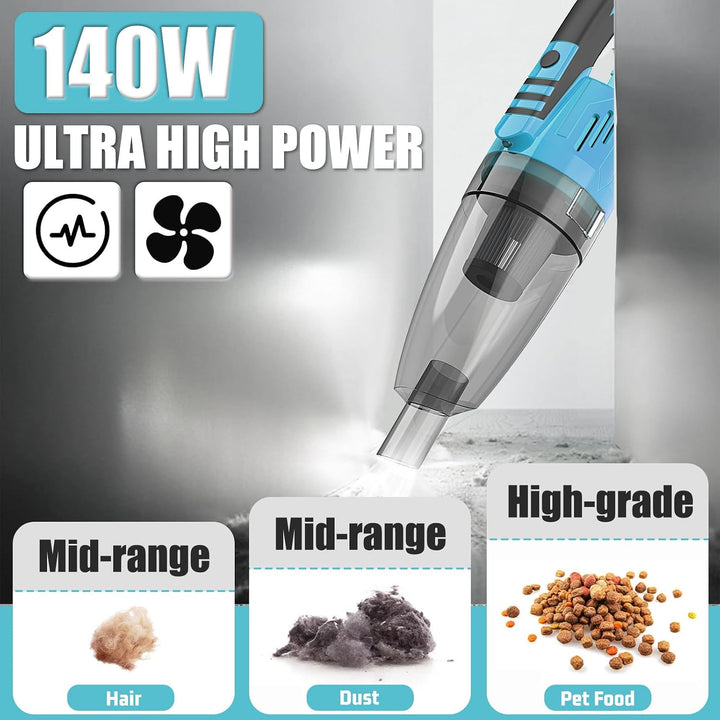 Handstaubsauger Akku mit 10000Pa Starke Saugkraft, kompatibel mit Makita 18V Batterie, Kabelloser St