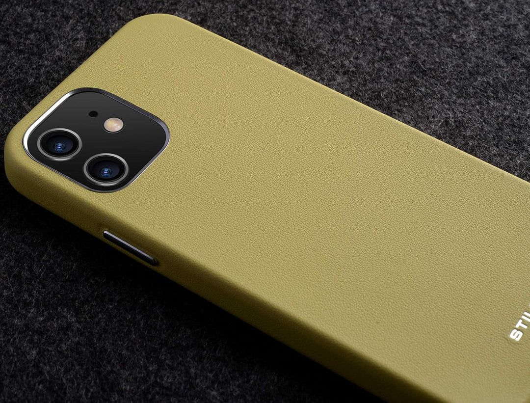 STILGUT Cover kompatibel mit iPhone 12 Mini Case aus Leder, Lederhülle, Hülle aus Leder, Ledercase -