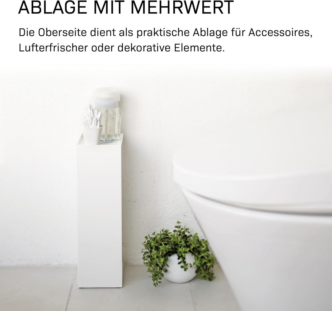 Toiletpaper Holder Closed - Tower - white Weiss, Weiss