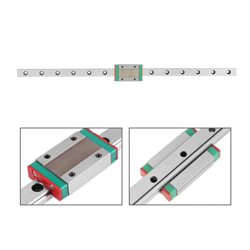 Linearführung, Lineargleitführung Miniatur-Linearführung 350 mm Breite 12 mm mit Gleitblock