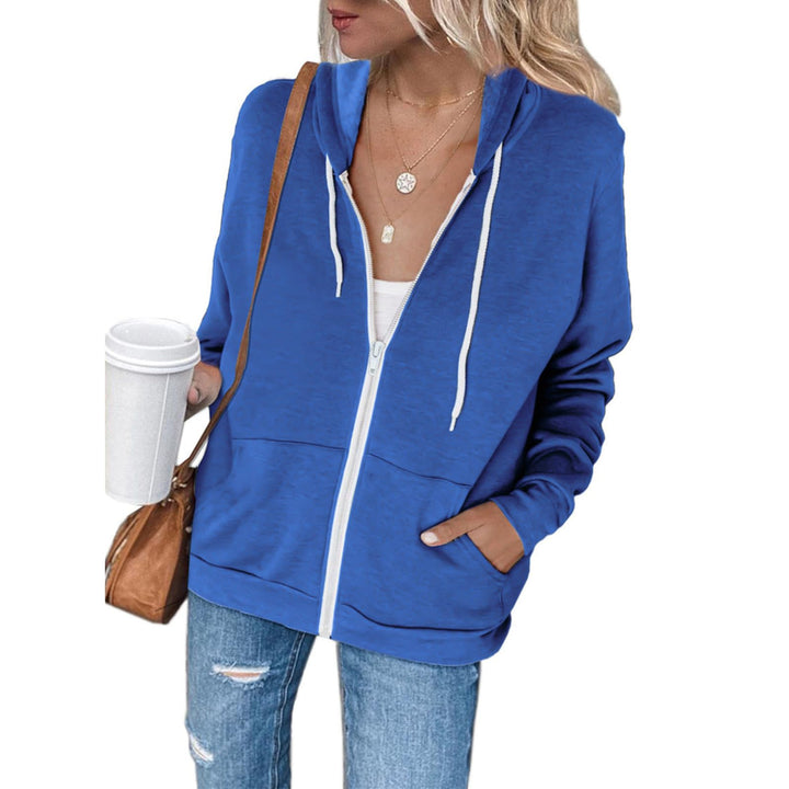 Uusollecy Damen Sweatjacke Hoodie Sweatshirtjacke Pullover Oberteile Kapuzenpullover Einfarbig Full
