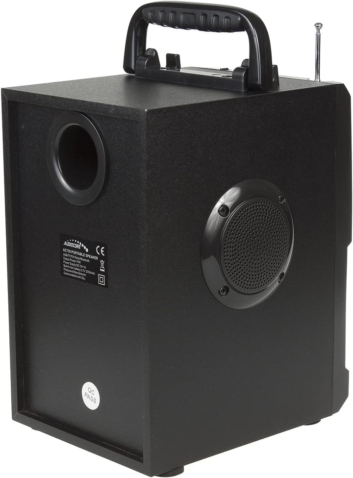 Audiocore AC730 Tragbarer Bluetooth-Lautsprecher Kabellos 11W Ausgangleistung/Radio/SD/MMC/Aux-In/US