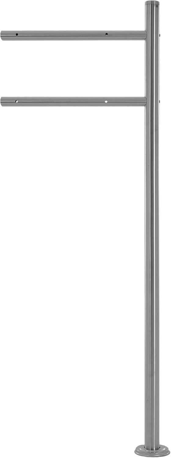 ECD Germany Standbriefkasten mit Zeitungsfach, Briefkasten mit Pfosten, Standfuss freistehend, Brief