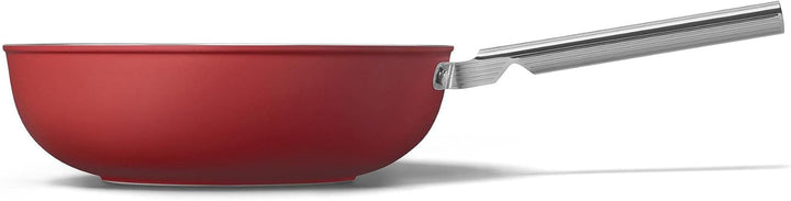 Smeg, CKFW3001RDM, Antihaft-Wok, Durchmesser 30 cm, ergonomischer Edelstahlgriff, für alle Herdarten