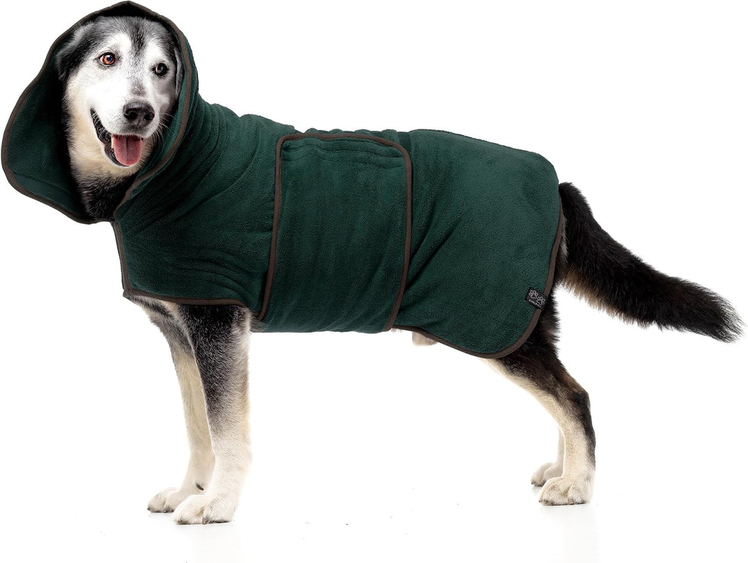 Lucky Paws® Hundebademantel – doppellagiger, Ultra-absorbierender & luxuriös weicher Bademantel Hund