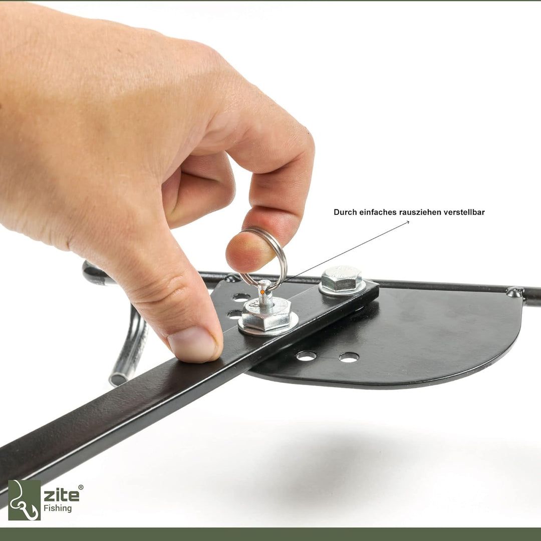 Zite Fishing Stellfisch Rutenhalter Angel [Aus Metall & Verstellbar] - Stabile Rutenauflage Stellfis