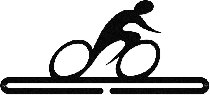 Medaillen-Aufhänger "Cycling Rider", gebürsteter Edelstahl, hergestellt in Grossbritannien