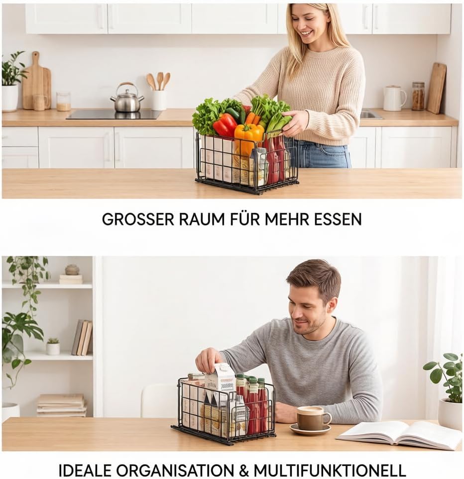 Teleskopschublade, 2 Stück, Ausziehbare Schublade Küche, Schubladen Organizer Ohne Bohren, Küchen Or