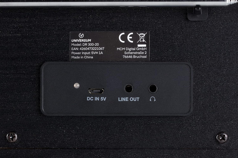 UNIVERSUM DAB Digitalradio, UKW Radio, mit Bluetooth, Kopfhörerausgang und Akku DR 300-20