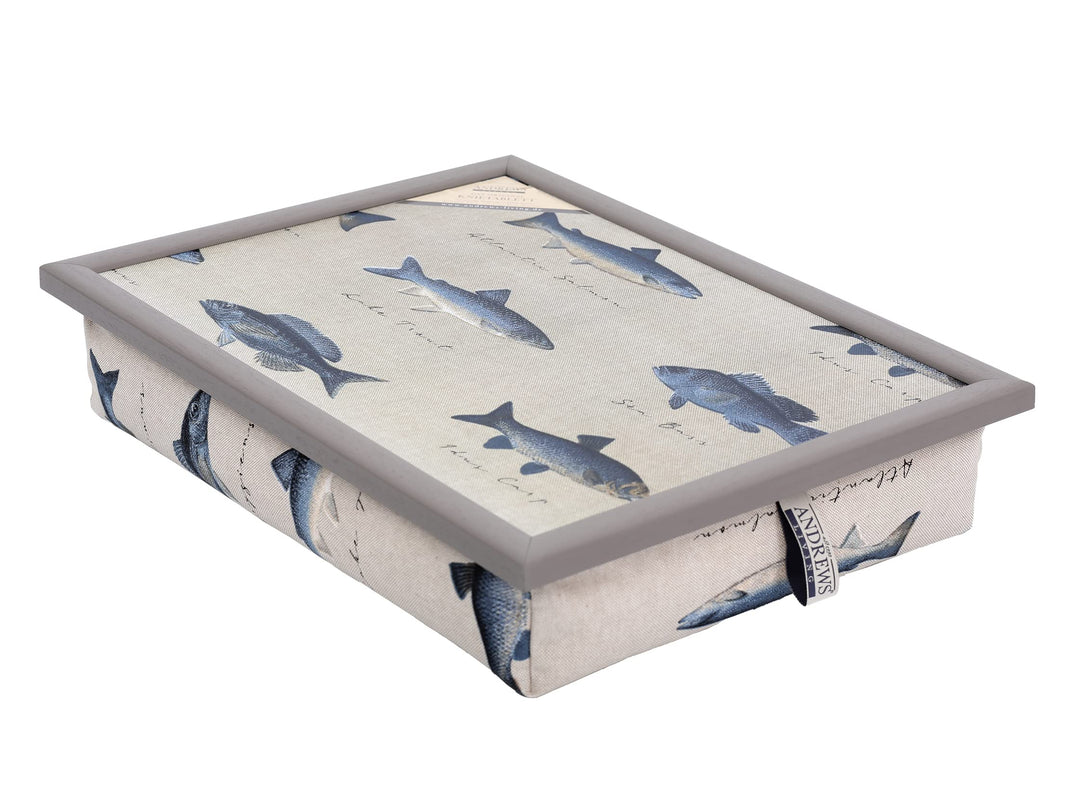 Knietablett mit Kissen Fisch