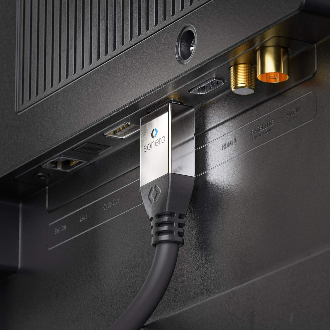 sonero® Premium Aktives High Speed HDMI Kabel mit Ethernet, 7,50m, UltraHD / 4K / 60Hz, 18Gbps, schw