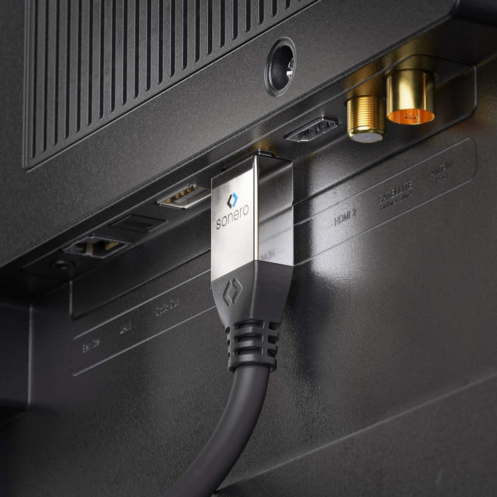 sonero® Premium Aktives High Speed HDMI Kabel mit Ethernet, 15,0m, UltraHD / 4K / 60Hz, 18Gbps, schw