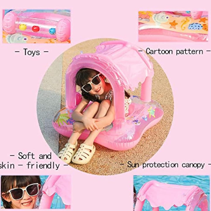 Babyschwimmhilfe, Aufblasbare Schwimmhilfe Für Kleinkinder Mit Cartoon Design, Baby Schwimmhilfe Mit