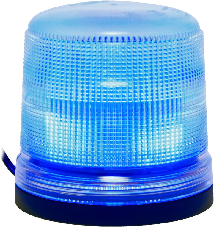 LED-MARTIN Rundumleuchte Sesto - 11 Blitzmuster - klar/blau - Magnetfuss - 12V 24V. Professionelle K