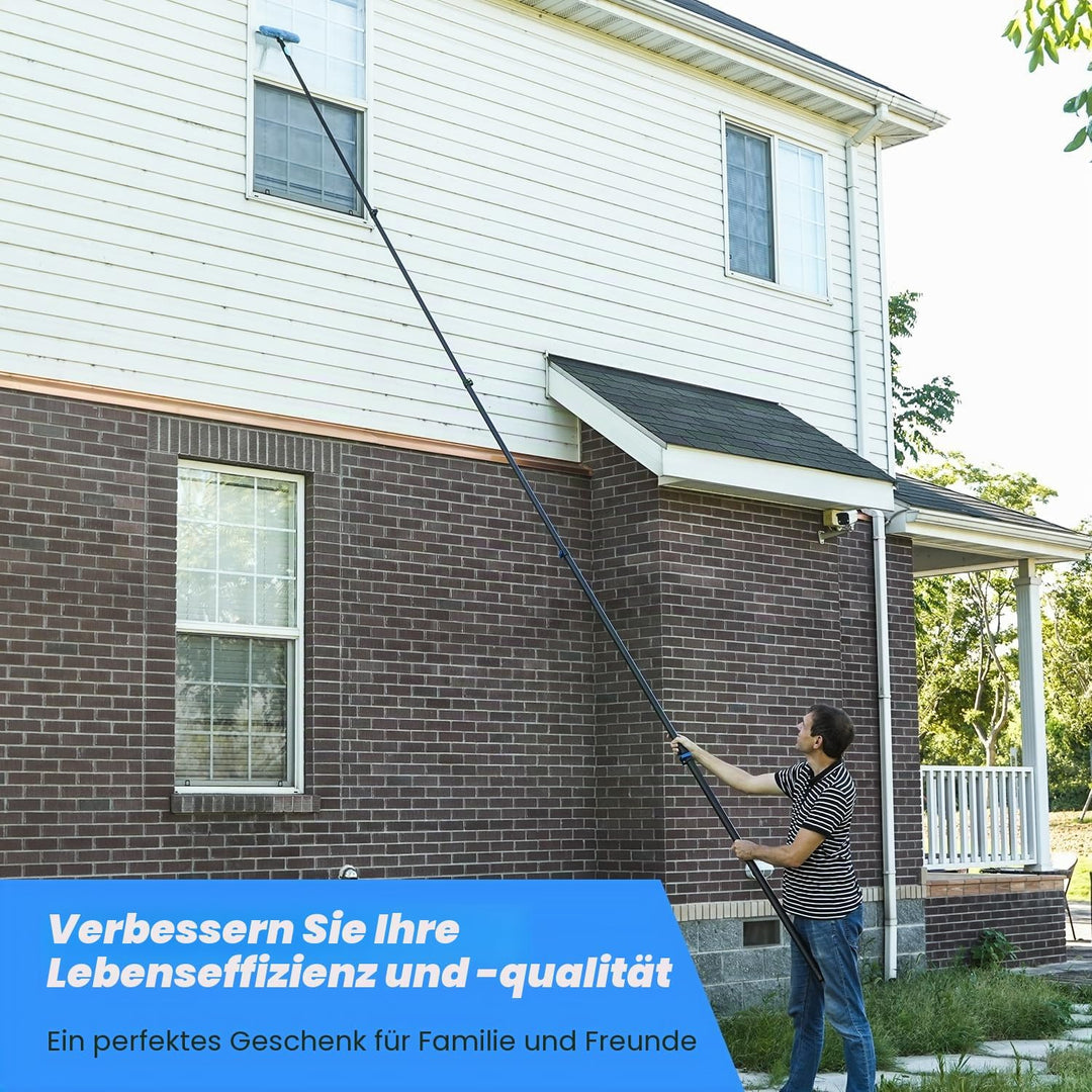 Staubwedel Teleskop 9.15m, Teleskopstange Kohlefaser Fensterreinigung, Staubwedel Ausziehbar Kohlefa