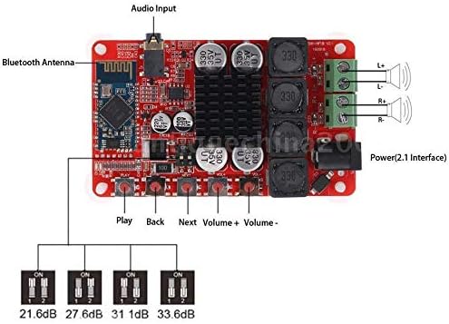 Bluetooth Amplifier Board TDA7492 Wireless Digital Stereo Verstärker Modul 50w x2 Audioempfänger End