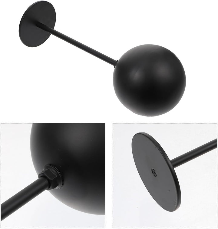 Aluminiumlegierung Helmhalter Schwarz mit Grosser Stabiler Basis Vertikal Stehend Praktischer Motorr
