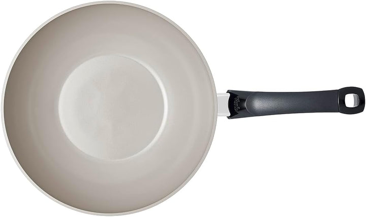 Fissler Ceratal / Aluminium-Wok (Ø 28 cm, 3,7 L) Keramik-Bratpfanne beschichtet antihaftend, hoher R